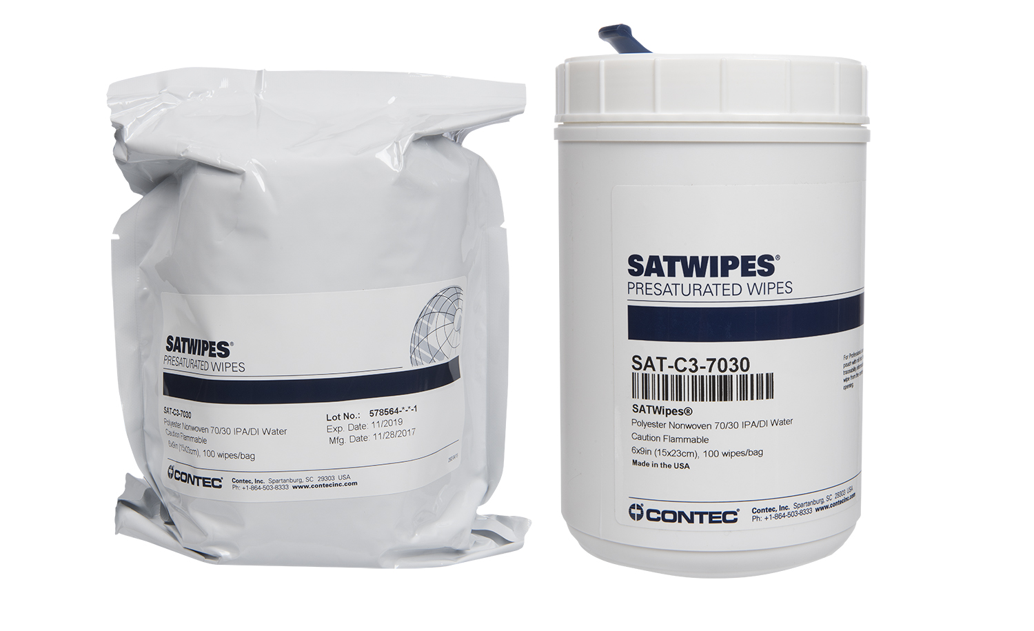 SATWIPES Delta™ Wipes with 70% IPA and 30% DI Water-1