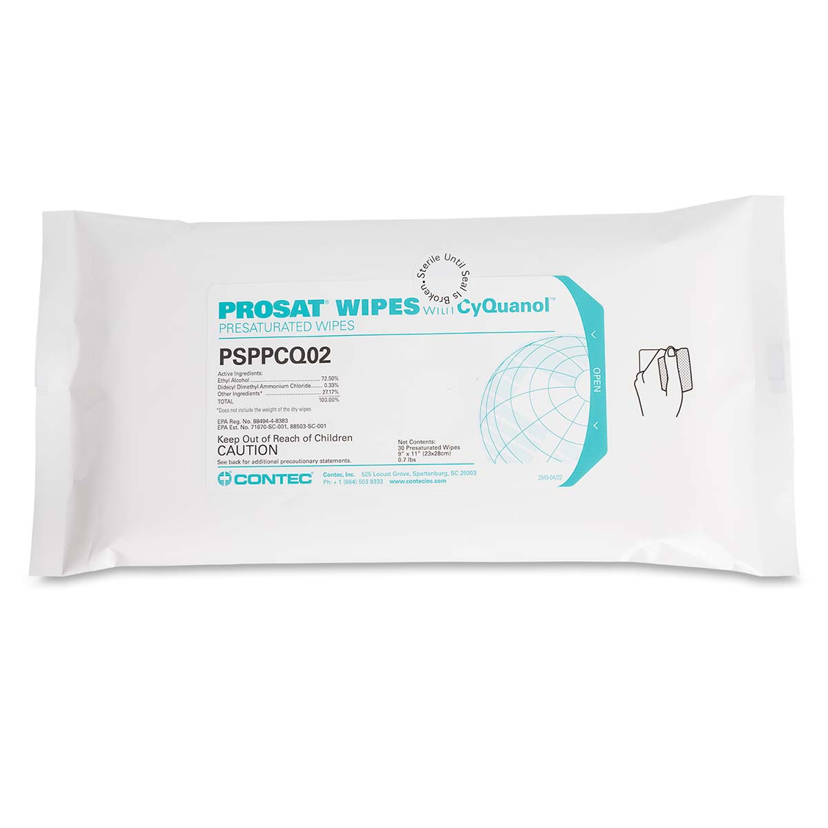 PROSAT Sterile™ Wipes with CyQuanol™ (Meltblown Polypropylene)