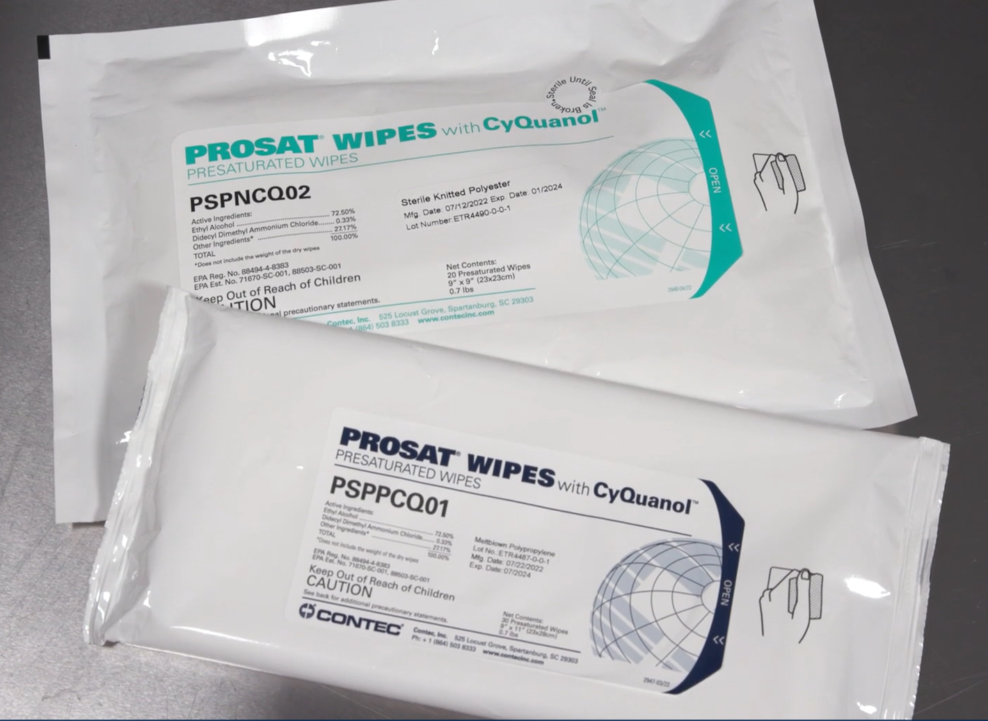 Image of Contec® Expands CyQuanol™ Disinfectant Line with Presaturated Wipes